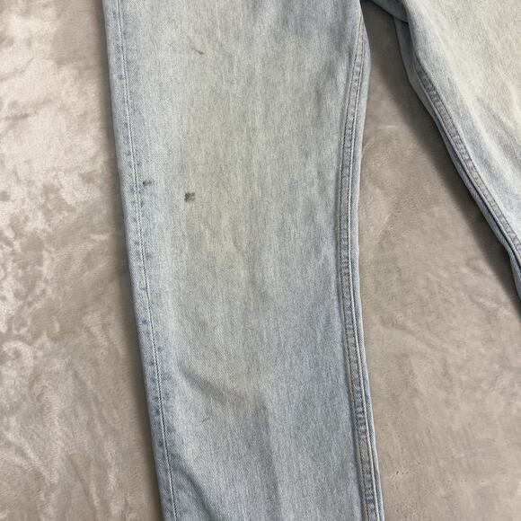 VTG Levis 505 Jeans Mens 34x30 Light Wash Denim Regular Fit Straight USA Grunge - Picture 2 of 15